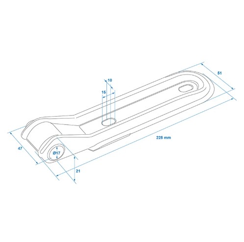 Bordwandscharnier 220mm