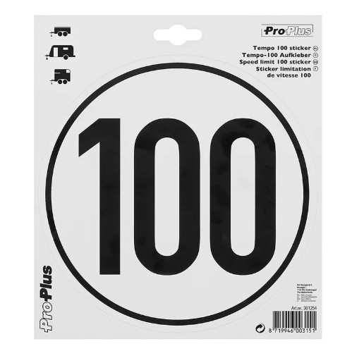 Tempo-100 Aufkleber