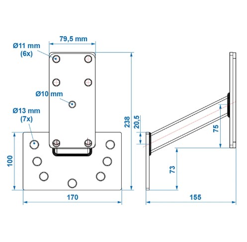 Ersatzrad- Halter mit Montageplatte