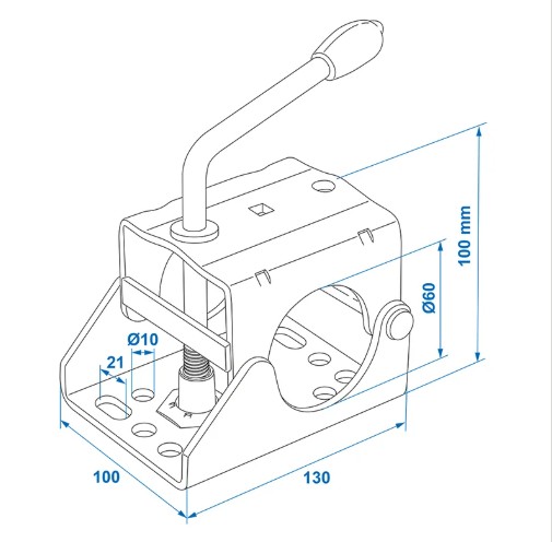 Klemmschelle 60mm für Stützrad
