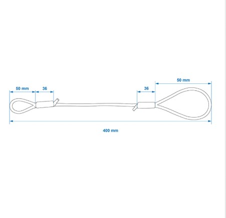 Abreisseil 40cm Schlaufen