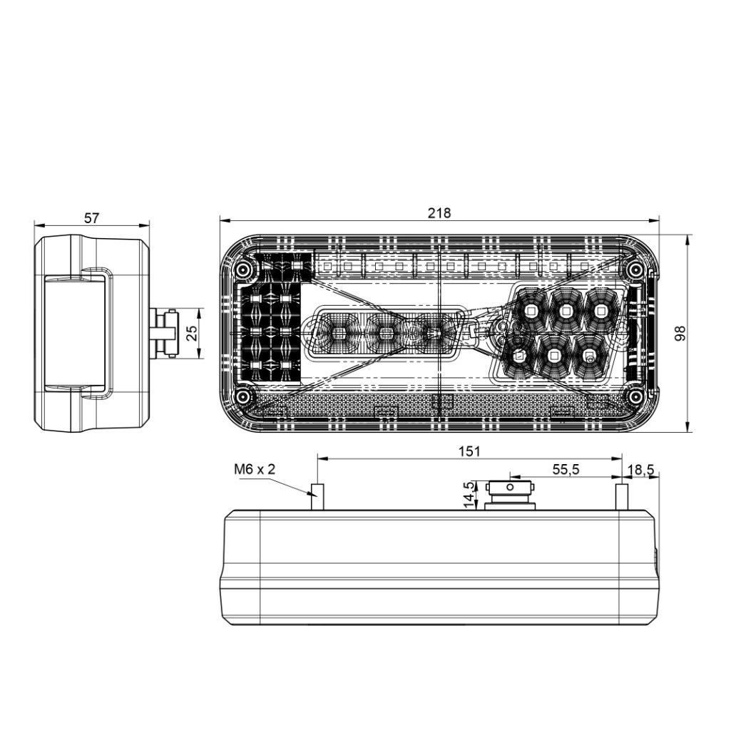 Rücklicht-Lampe - Dobplast- DPT30 LED links