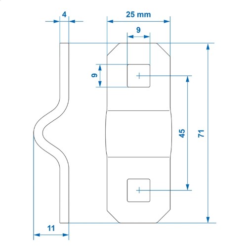 Lasche für D-Ring 5mm